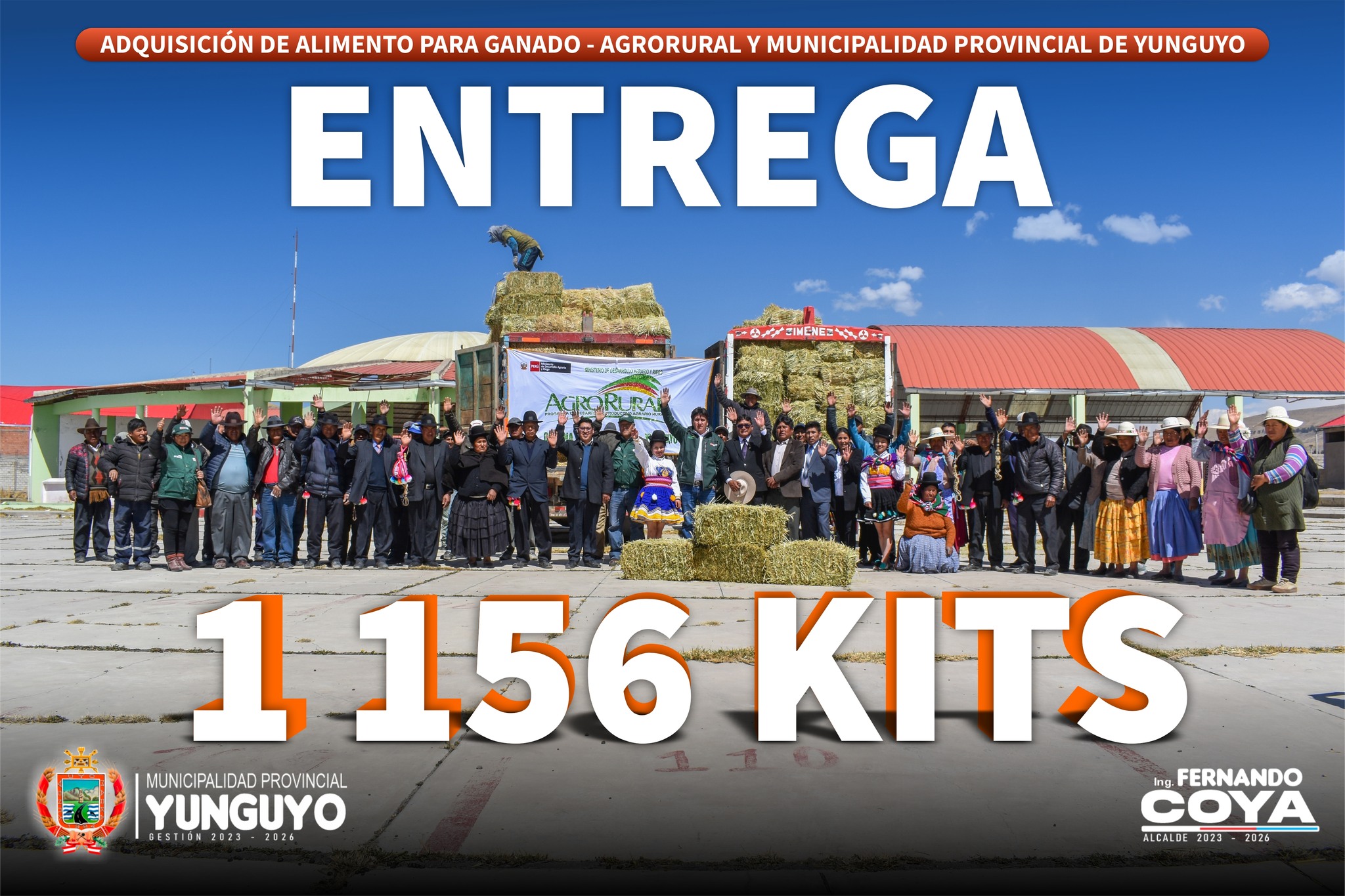 1156 Kits de Alimento Suplementario se Viene Distribuyendo a Nuestra Poblacion Agropecuaria del Distrito de Yunguyo.